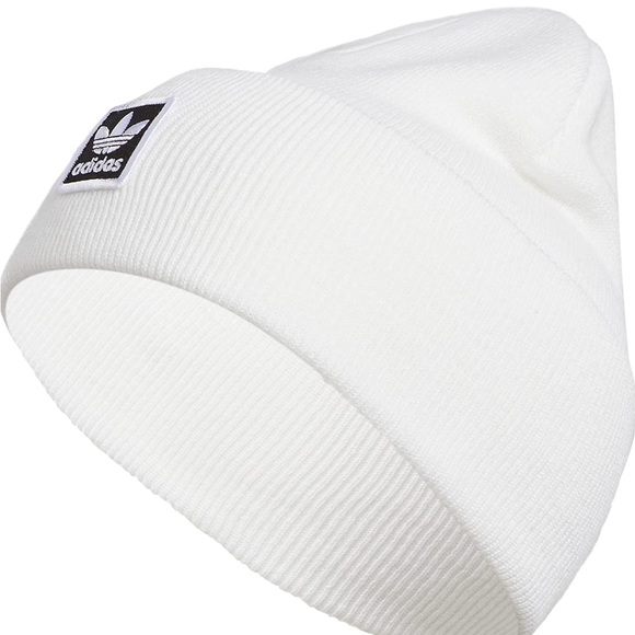 Adidas Men’s/Women’s Knit Hat Color White Embroidered Logo - Picture 4 of 7